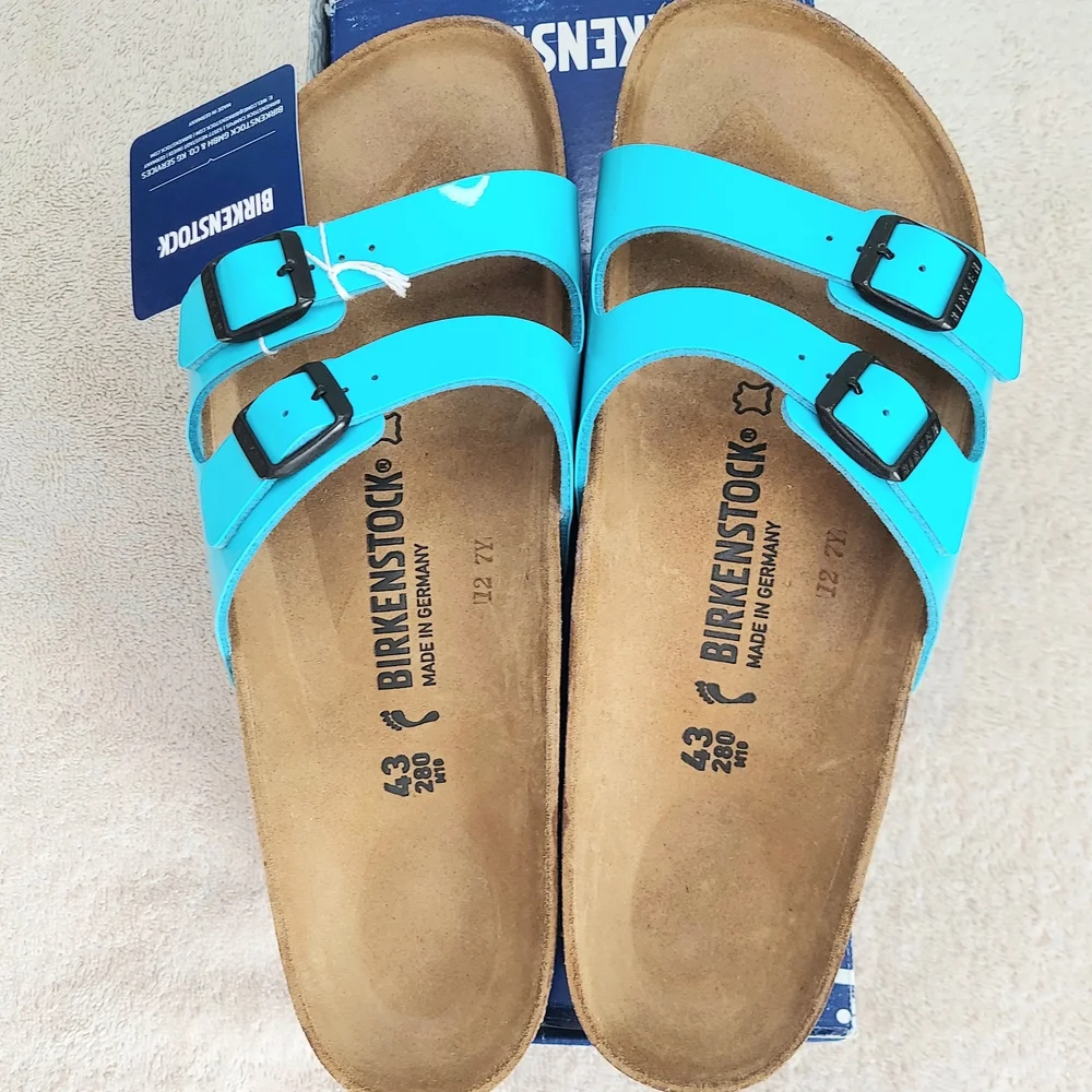 Birkenstock Ibiza Scuba Blue Men's Size 10N Slide Sandals NWT Preppy Vacation